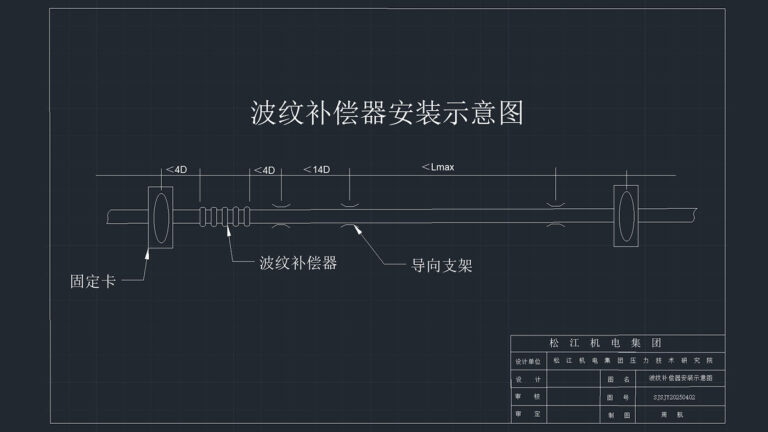 松江牌不锈钢波纹补偿器安装